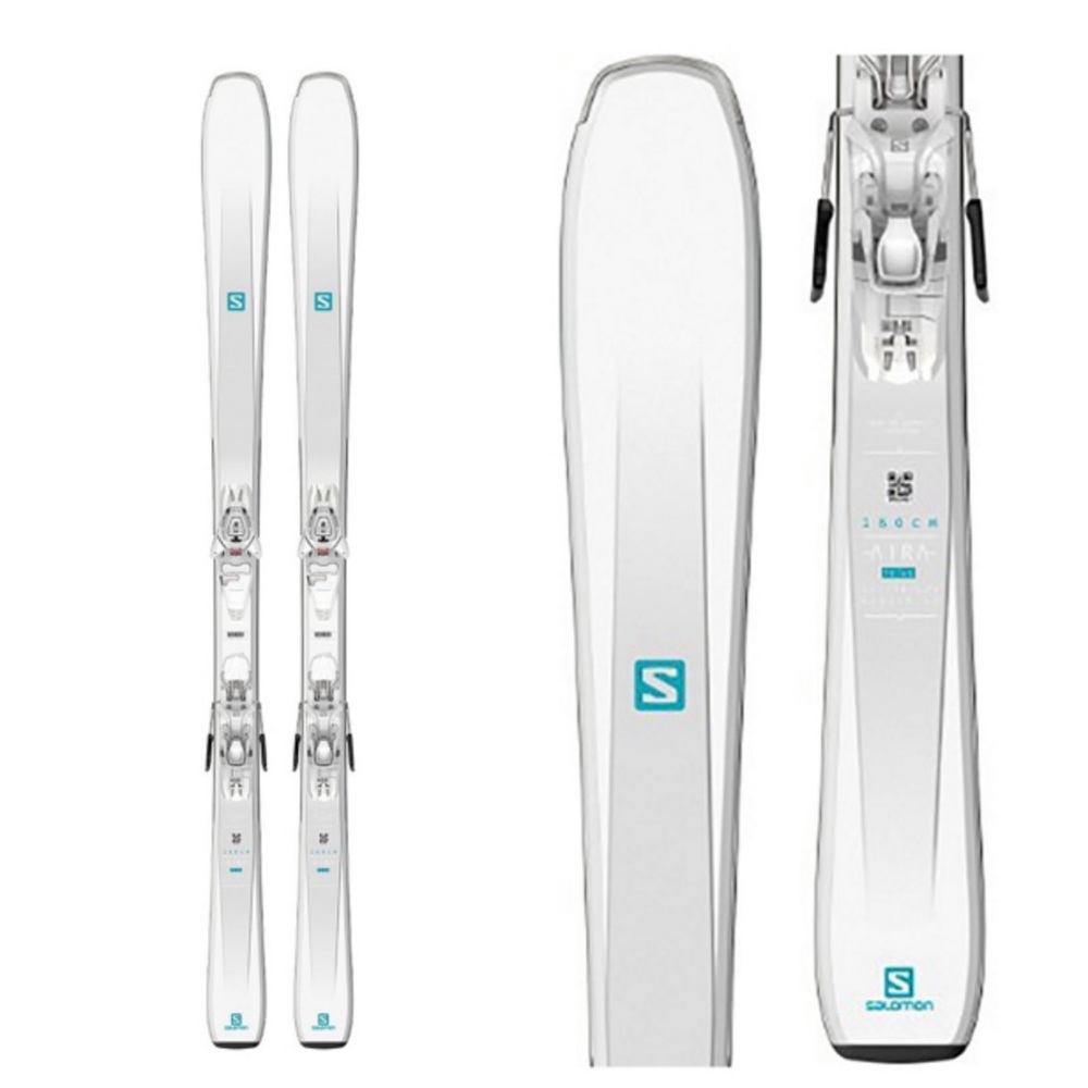 Salomon White Aria Skis with Bindings